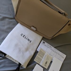 Celine Trapeze shoulder bag in Fine beige taupe